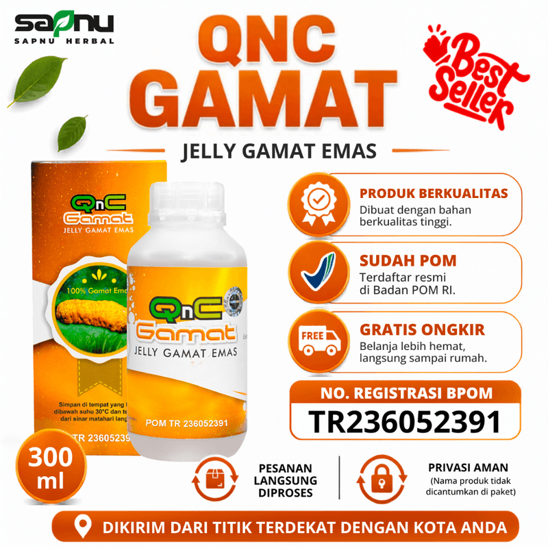 QnC Gamat Jelly Gamat Emas 300 ml Asli 100% Original