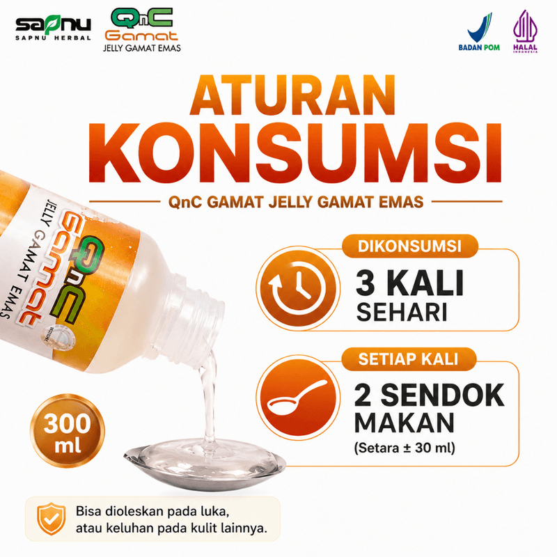 QnC Gamat Jelly Gamat Emas 300 ml Asli 100% Original foto 4