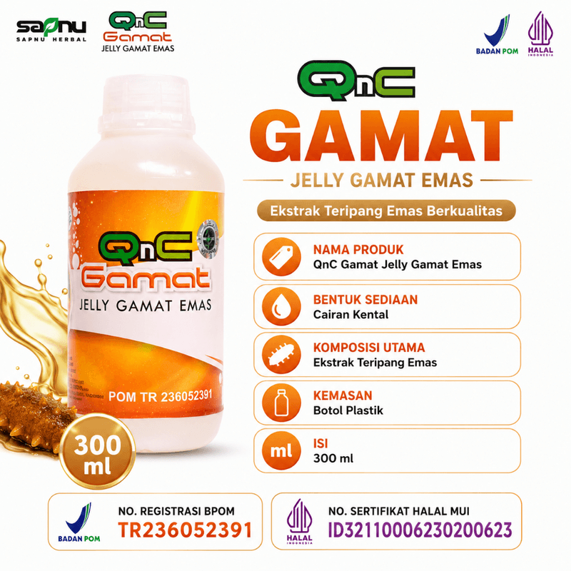 QnC Gamat Jelly Gamat Emas 300 ml Asli 100% Original foto 2